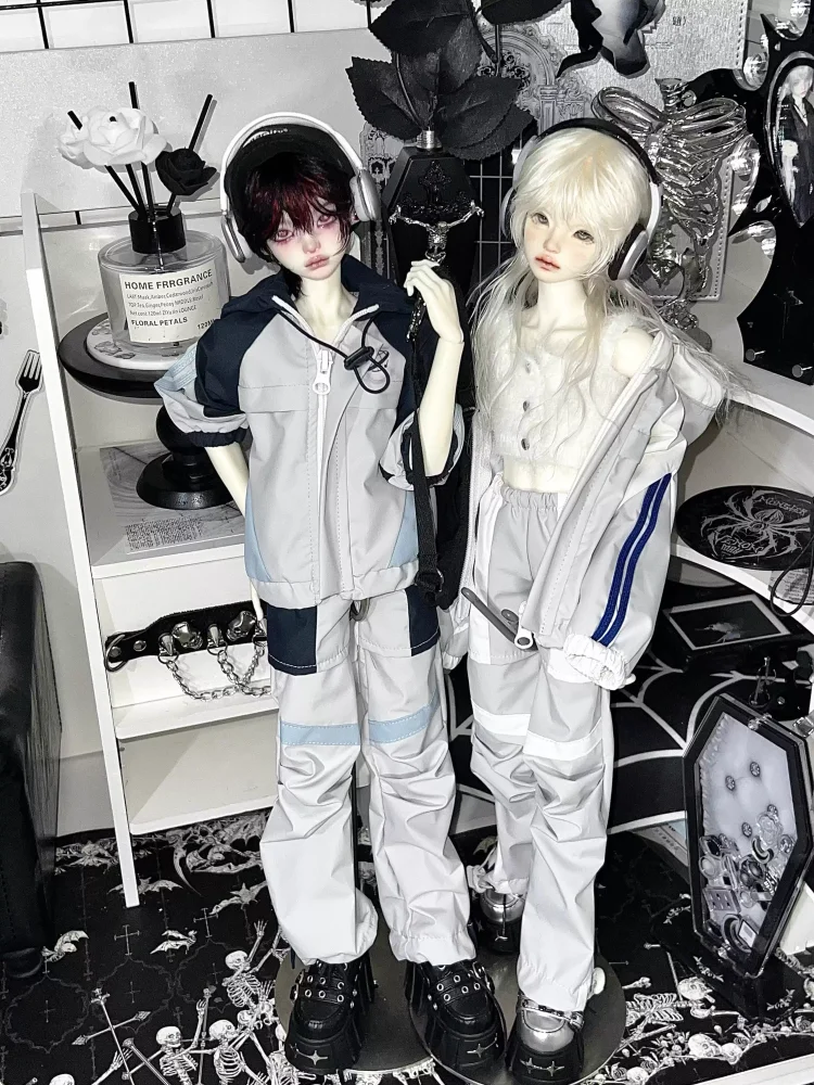 طقم ملابس دمى 1/4 (معطف وبنطلون) - إكسسوارات ملابس الدمى (بدون الدمى، الملابس فقط)