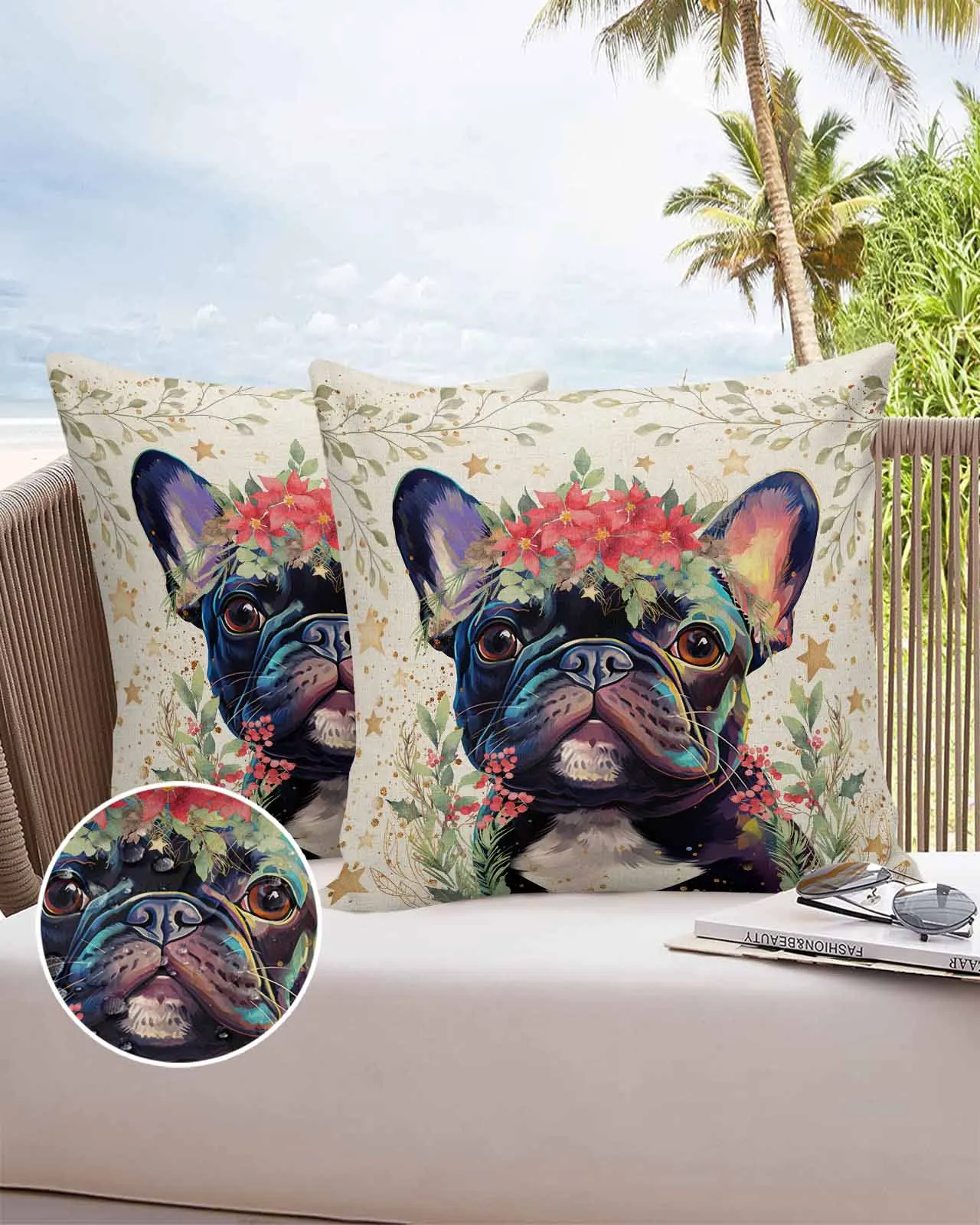 

2/4 шт., водонепроницаемые наволочки для диванных подушек