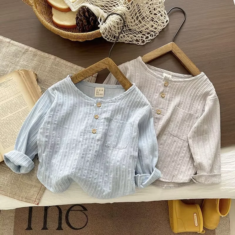 

Boys Set Spring Autumn Cotton Linen Long Sleeve T-Shirt And Pants Casual Two-Piece Set Children's Wear Comfortable Outfit 12M-5Y