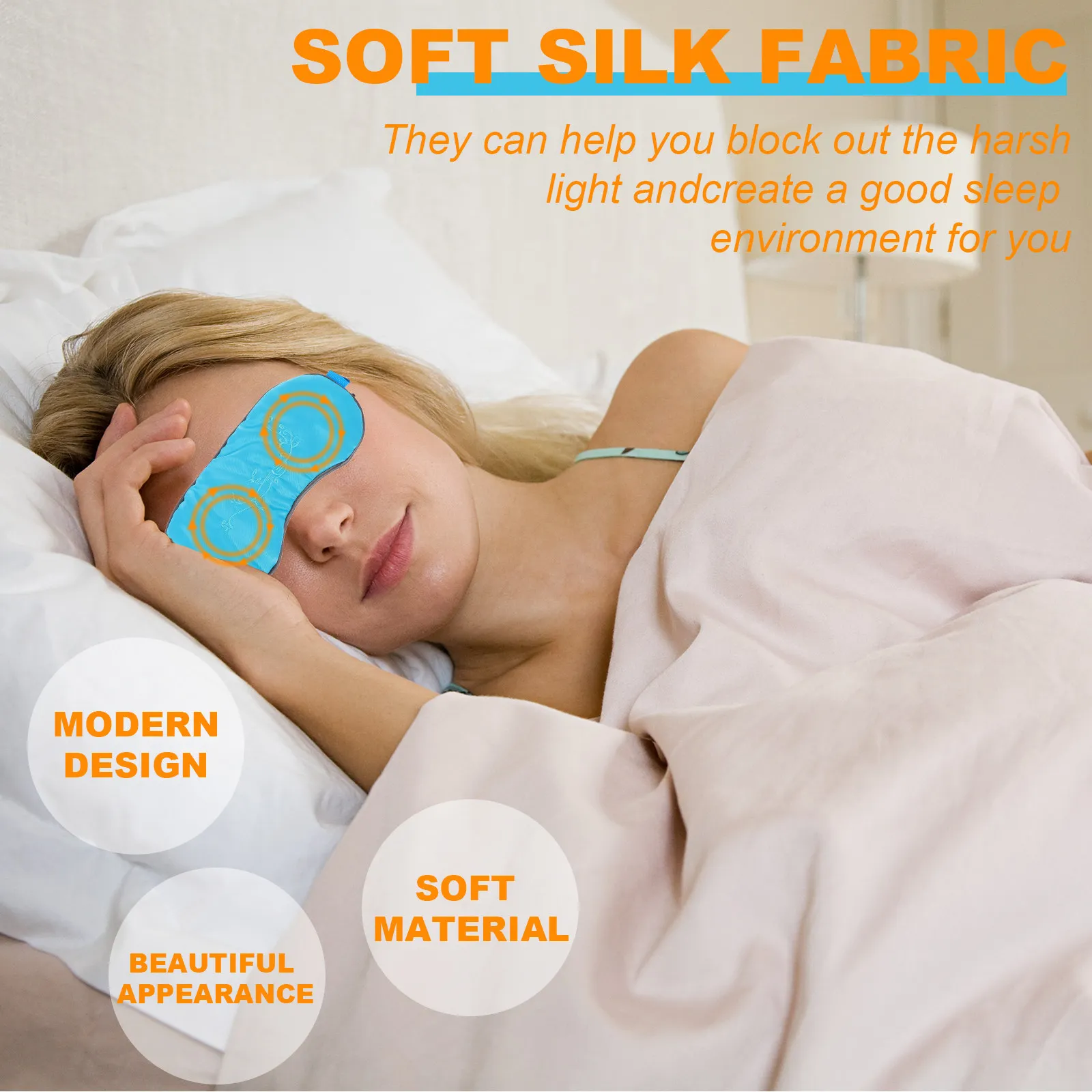 

1Pcs Steam Eye Mask Soft Silk Sleeping Mask for Home Travel Night Use Breathable Comfortable Sleep Blindfold Eye Shade