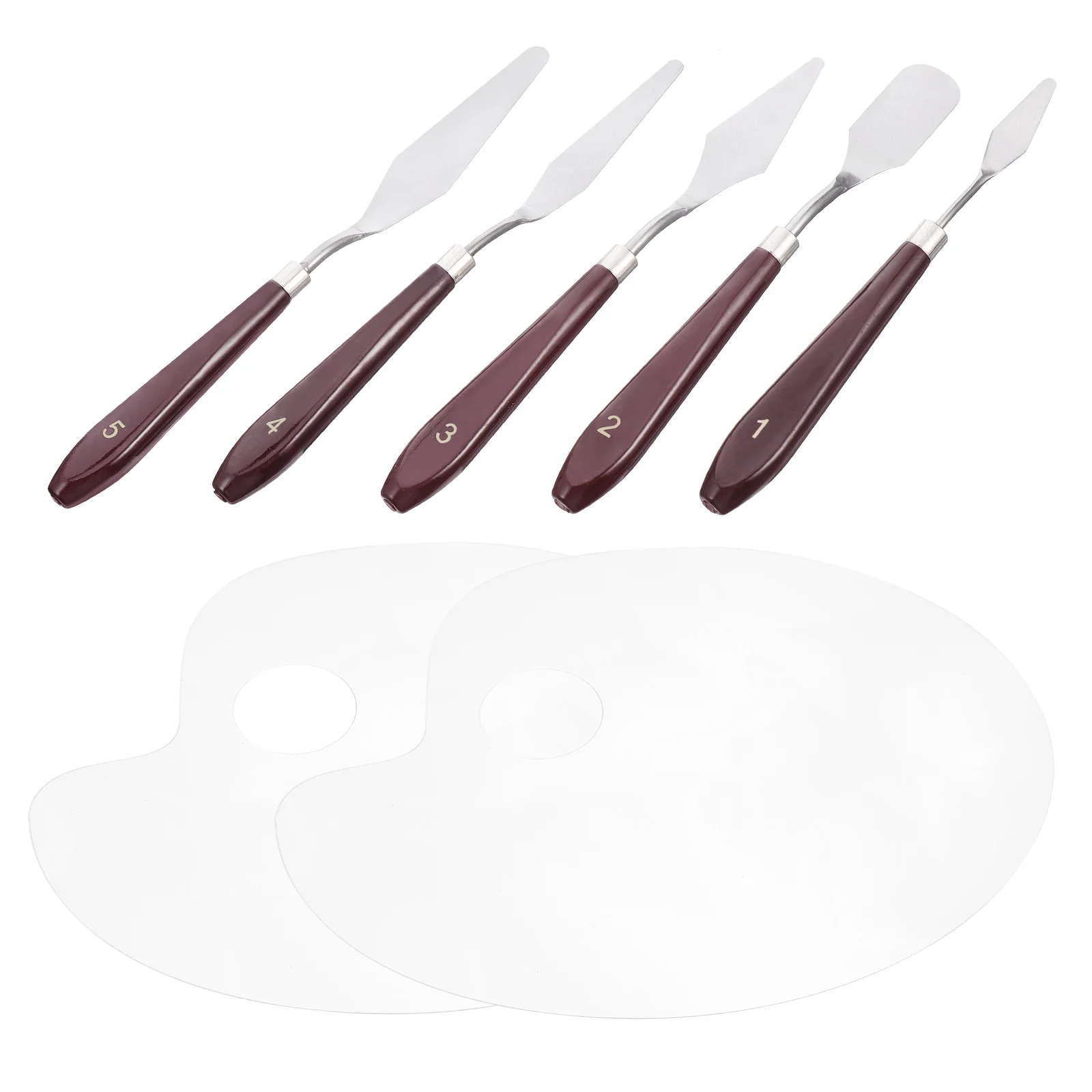 

1 set Oval Acrylic Painting Tray Pigment Mixer Board Watercolor Palette Set Light Stable Color Mixing Easy Storage