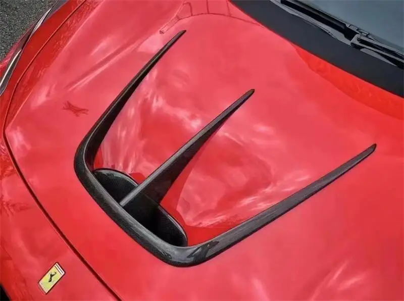 Dry Carbon Fiber Body Kit Engine Hood Bonnet Trim for Ferrari F8 Tributo Spider
