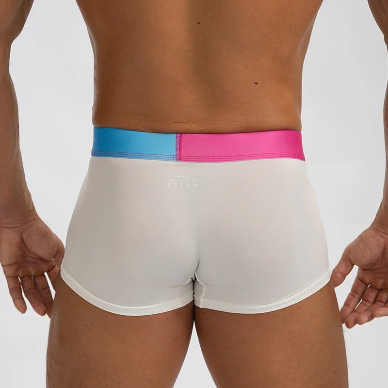 Boxer respirant à séchage rapide pour hommes, culotte sexy, sous-vêtements d'été, caleçon glacé, bien-être, caleçon, mode