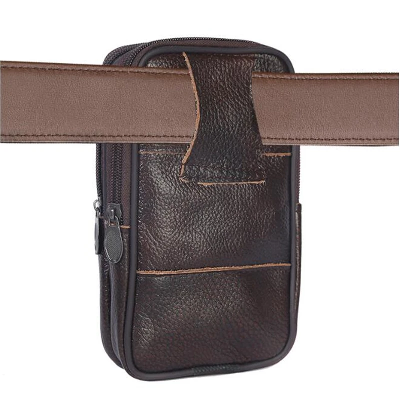 Bolso de mano de cuero genuino para hombre y mujer, Cartera de gran capacidad para dinero, bolsillo para teléfono móvil, suave, doble cremallera,