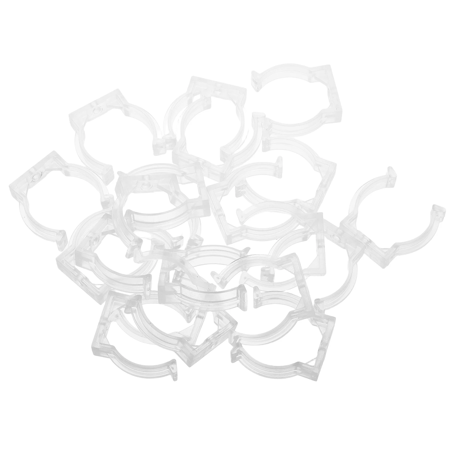 Clip de fixation Transparent pour Tube de lampe, 20 pièces, support de fixation pour Installation de lumière à Tube Fluorescent LED, pinces en plastique pour le bureau et la maison