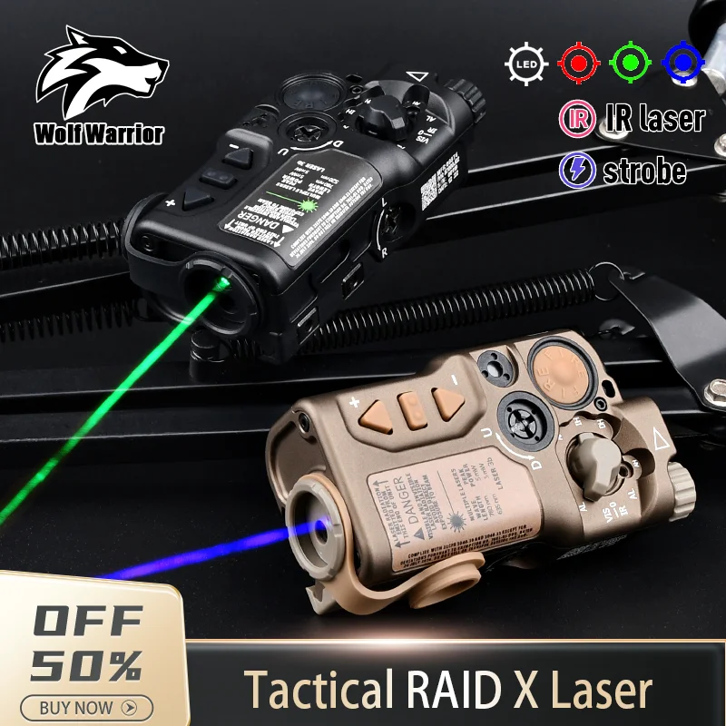 

Tactical RAID-X Metal Laser IndicatorRed Green Blue IR Laser Aiming light weapon Hunting accessories For 20mm Picatinny Rail