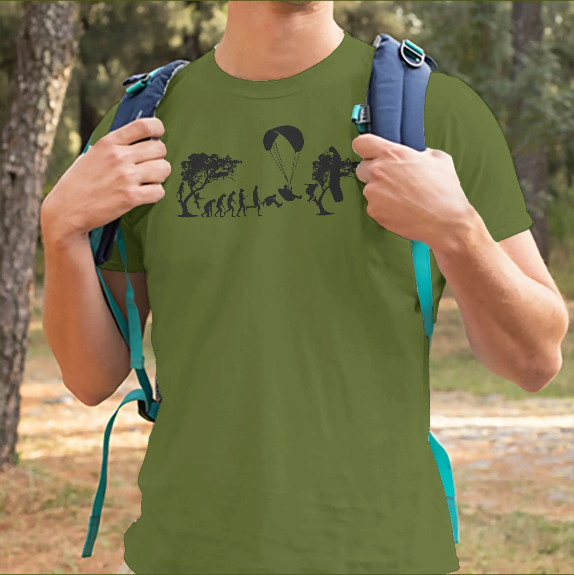 Paragliding Evolution 2 T-Shirt Paraglider Funny T Shirt Men Women Cotton Novelty T-Shirt Crew Neck  Tees Short Sleeve Tops