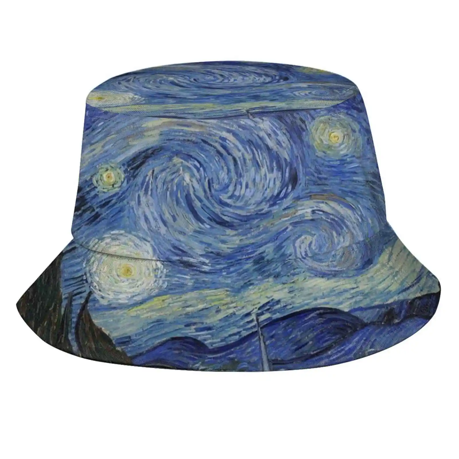 Starry Night - Van Gogh Sun Cap Fisherman Hat Bucket Hats Vincent Van Gogh Van Goghs Starry Night Starry Night Aesthetic