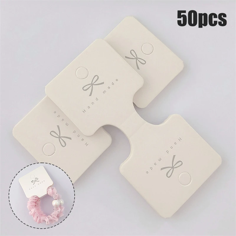 50PCS Jewellery Packing Card DIY Package Tag For Necklace Bracelets Headband Hair Rope Display Holder Cardboard