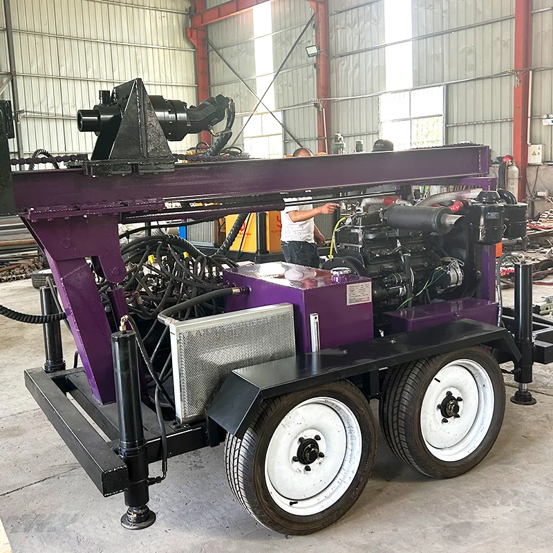 Hot Selling Water Well Drilling Rigs SM300 Portable 100m 200m 300m Hydraulic Bore Hole Deep Water Well Drilling Rig Machine