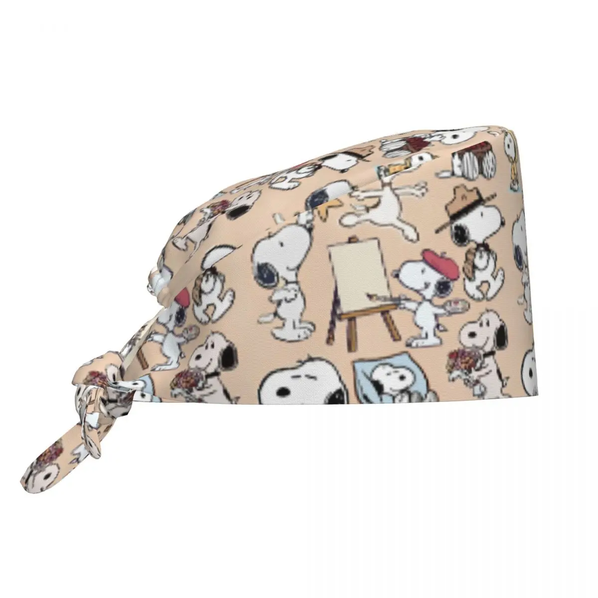 Snoopy Collage belleza mascota veterinario gorras quirúrgicas perro de dibujos animados servicio de salud gorros de trabajo de enfermería sombrero Vintage Unisex     Gorro exfoliante
