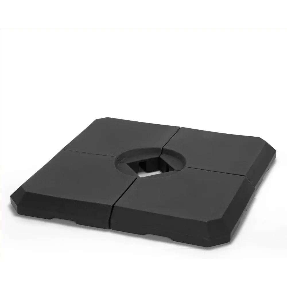 

Cantilever Patio Umbrella Base Weight 4 PCS, HDPE Heavy Duty Square Design, 317 lbs Filled Weight, Offset Patio