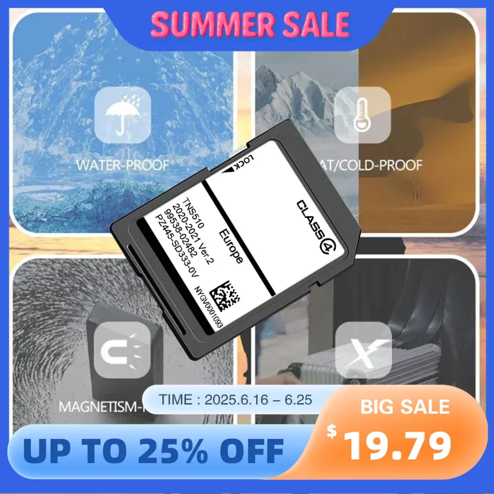 NEW Update Map Version for Toyota Verso from 2008 to 2013 SD Memory GPS Naving Card Cover Russia UA UK Spain Poland