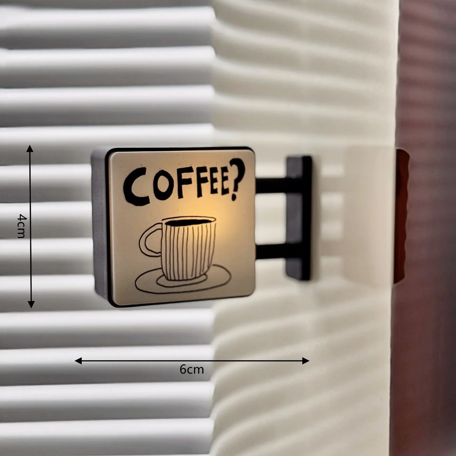 Kaffee-Ecke Kreative Atmosphäre Licht-Schild Kühlschrankmagnet Magnetische Miniatur-Pegboard Leuchtende Dekoration für Kaffeehäuser