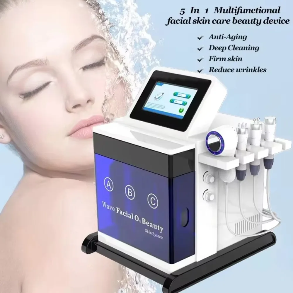 

Настольный аппарат 5 в 1 для гидропилинга и микротоковой терапии лица с функцией очищения кожи