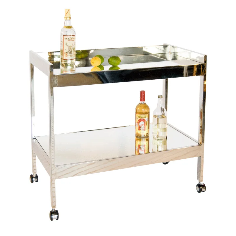 

Modern simple stainless steel double-layer dining car bar dining car