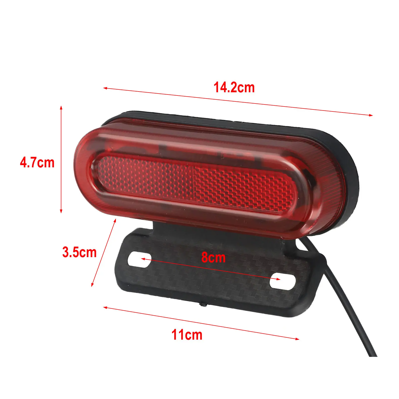 48V/60V Taillight Electric Bike Taillight Night Riding Red Color 180 Degrees Beam Angle Improved Safety LED Safety Light