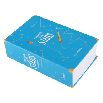 Scatola portaoggetti sicura per libri di dizionario, cassaforte con 3 serrature a combinazione digitale, cassetta segreta sicura antifurto