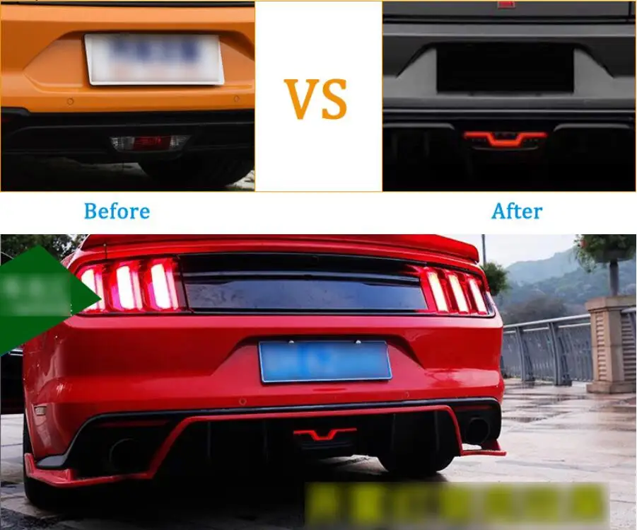 1pcs Car bumer lamp for Ford Mustang rear light LED 2015 2016 2017 2018 2019year DRL mustang taillight Escape Escort ranger