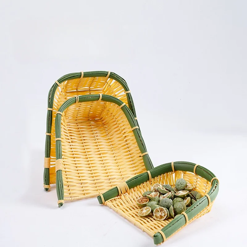 Imitation Bamboo Weaving Bamboo Winnowing Household Bamboo Baskets Handmade Crafts