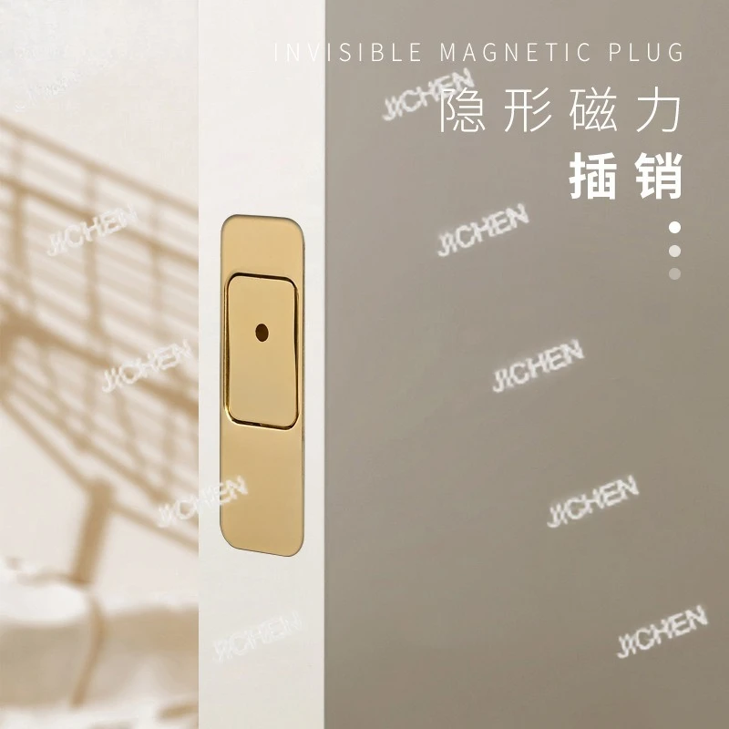 مزلاج مغناطيسي غير مرئي، باب دخول الباب الخشبي، مزلاج مخفي، باب مزدوج، كتم الصوت التلقائي #5