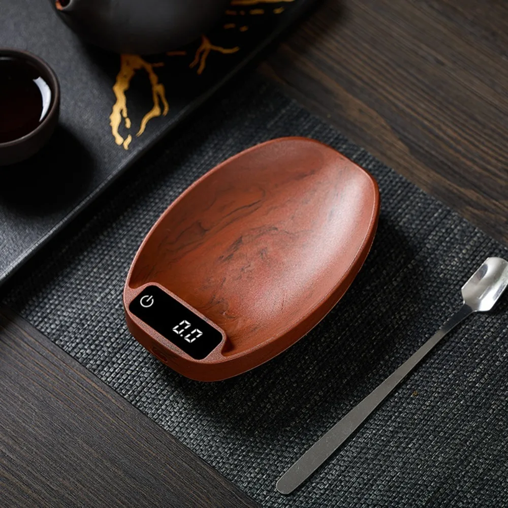 

Tortoise Shell Pattern Electronic Tea Scale Long-lasting Battery Life 0.1 Gram Accuracy Coffee Scale Plastic Touchscreen