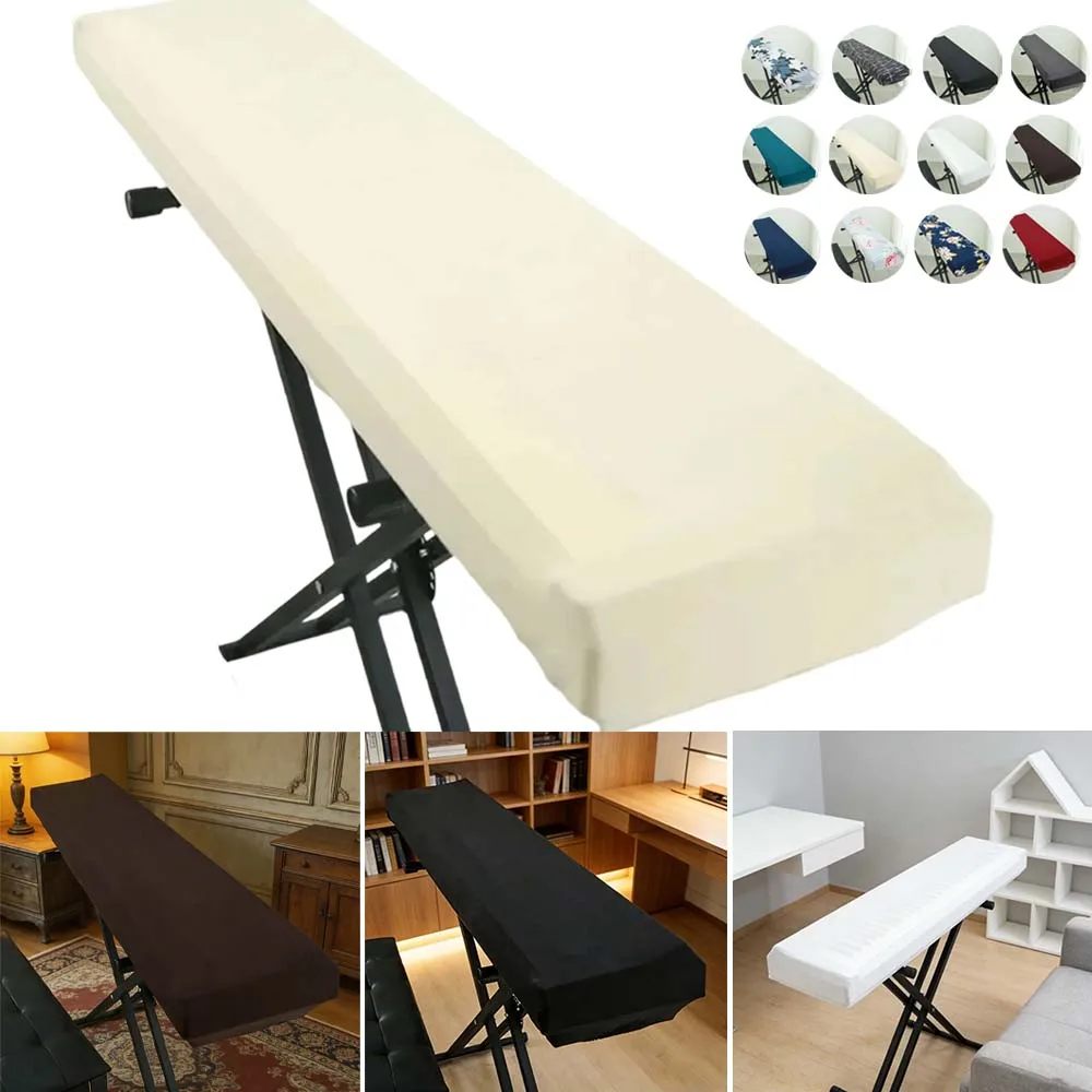 Non-slip Digital Piano Dust Cover Stretchable Universal Electronic Piano Protector Dustproof Washable Keyboard Cover for Home