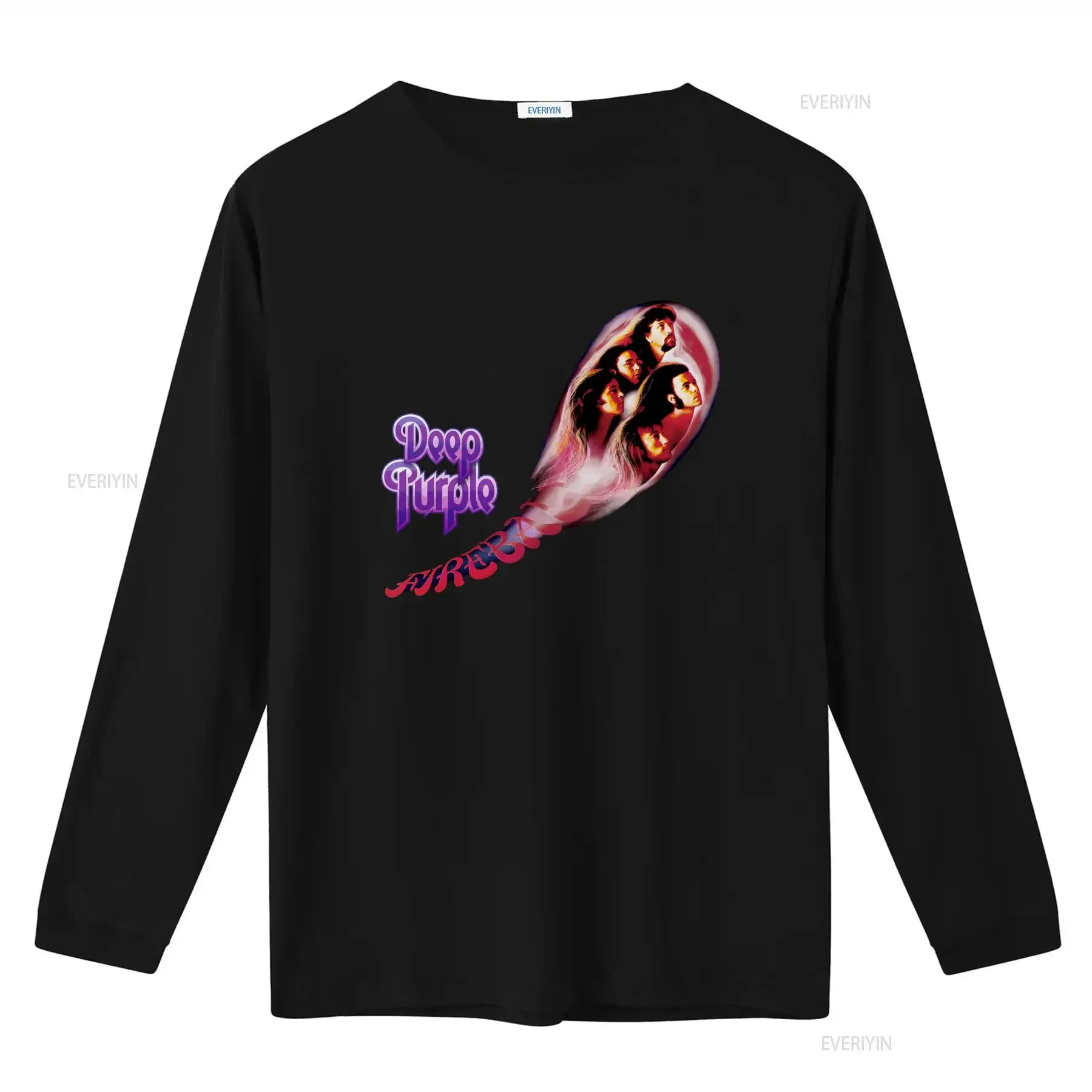 Vintage Fireball Deep Purple Band T Shirt Classic Black Rock Music Fans vintage Washed Comfortable Casual Unisex Versatile