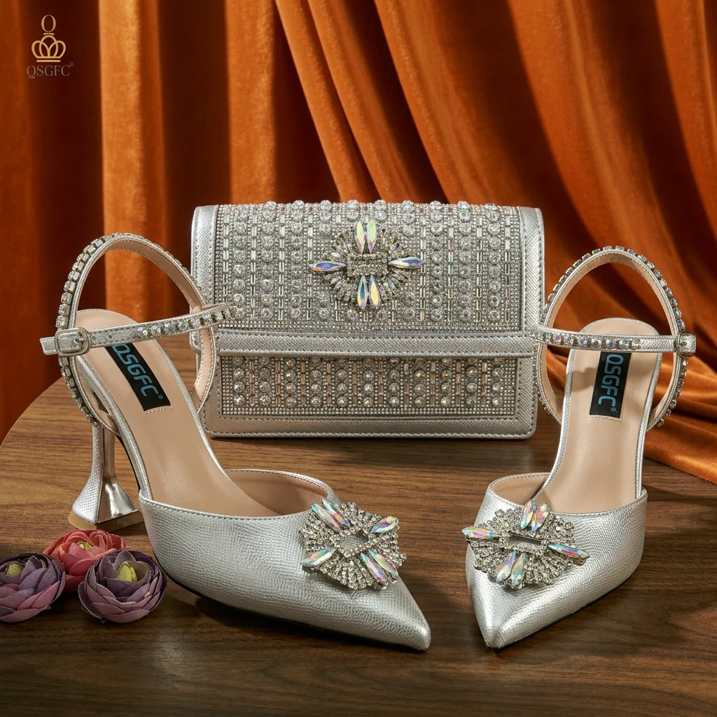 Women Bags Manufacturer - QSGFC Hochwertige Damen-Pumps und Tasche in