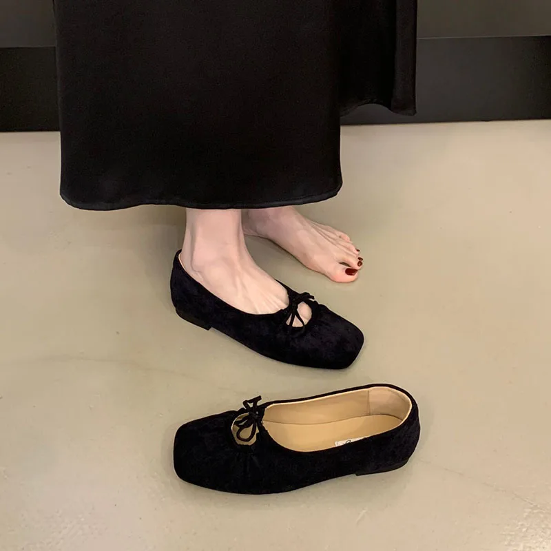 Modische Schmetterlingsknoten-Mary-Jane-Schuhe für Damen, neue Slip-On-Schuhe, flache Damenschuhe. – Detail 7