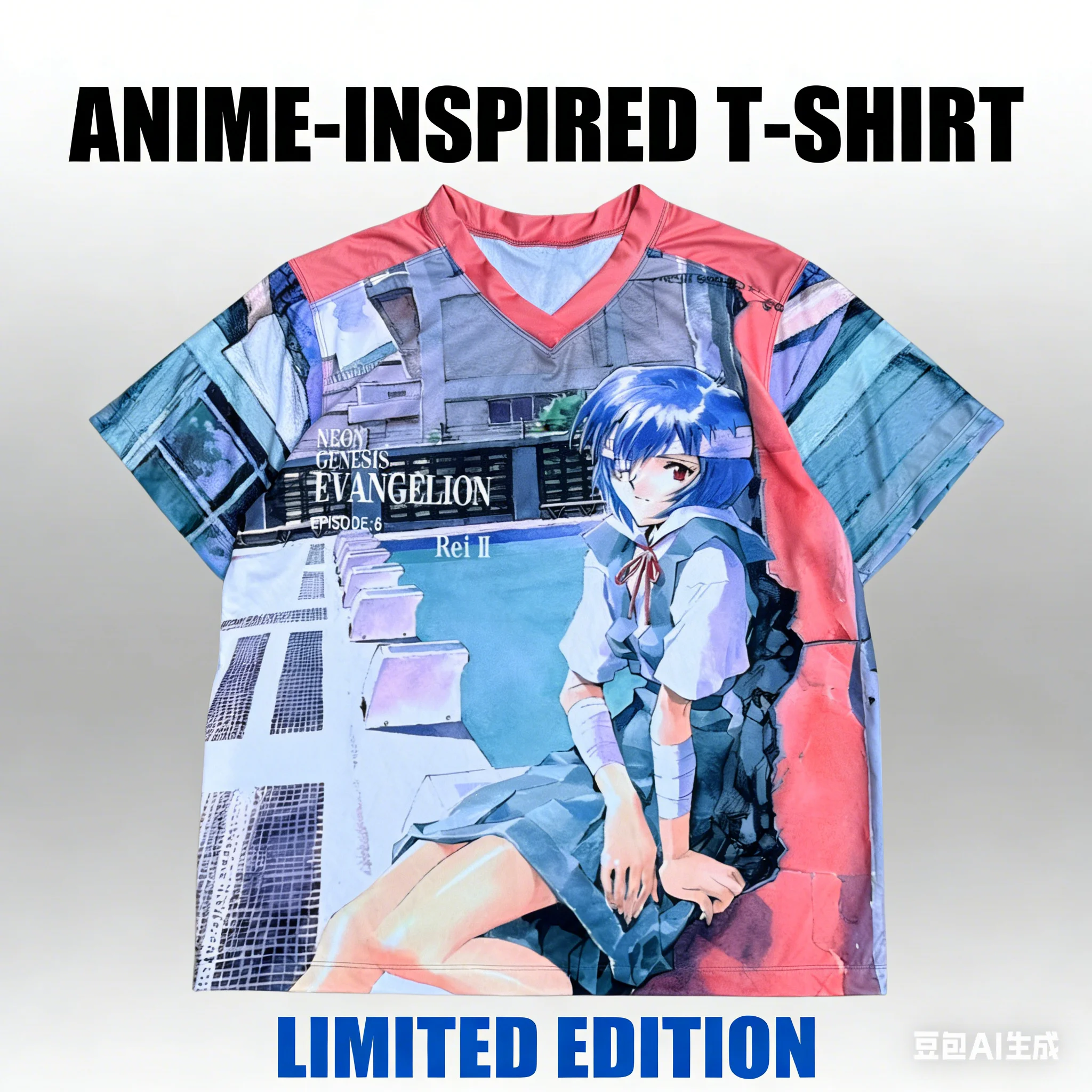 nova-camiseta-masculina-estilosa-com-estampa-3d-de-neon-genesis-evangelion-rei-ayanami-episodio-6--gola-v-casual-e-moderna-para-fas-de-anime