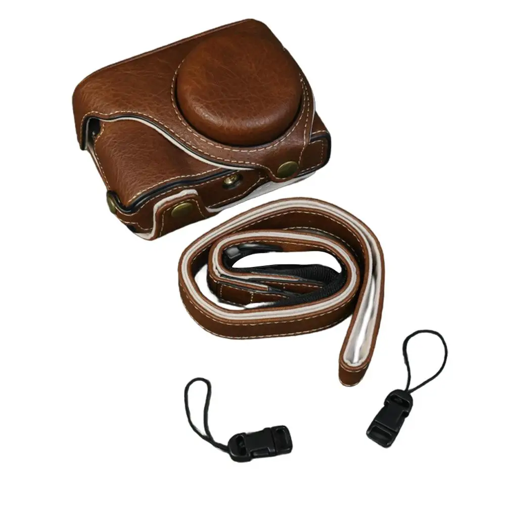 【新着商品】vidaXL プライバシースクリーン ブラウン 79.5 x 50 For Lumix Tz99/Zs99 Camera Bag Half Cover Pu Leather Protective