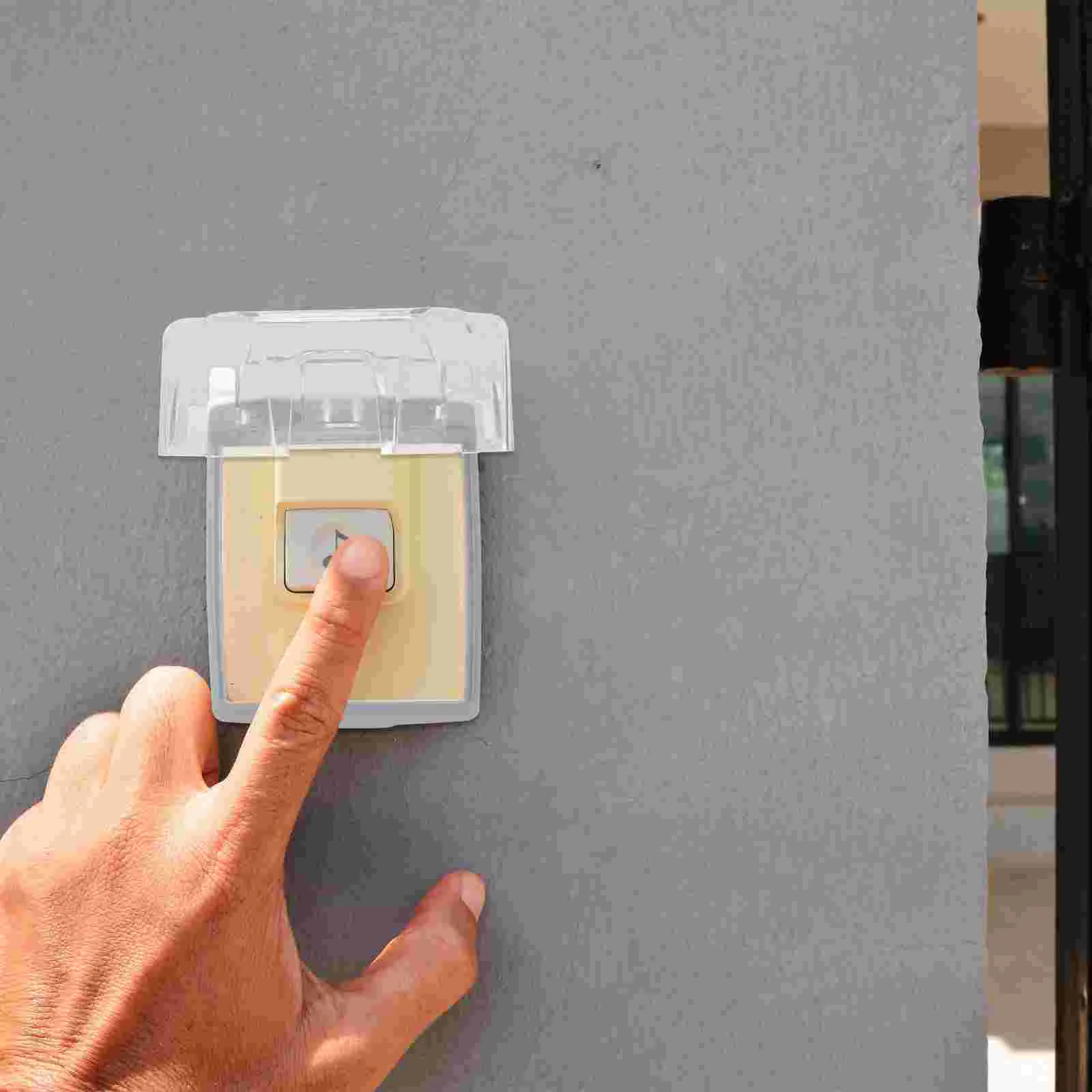 Doorbell Waterproof Cover Protection Home Rainproof Protector Shelter Chime Shell for Access Plastic Transparent