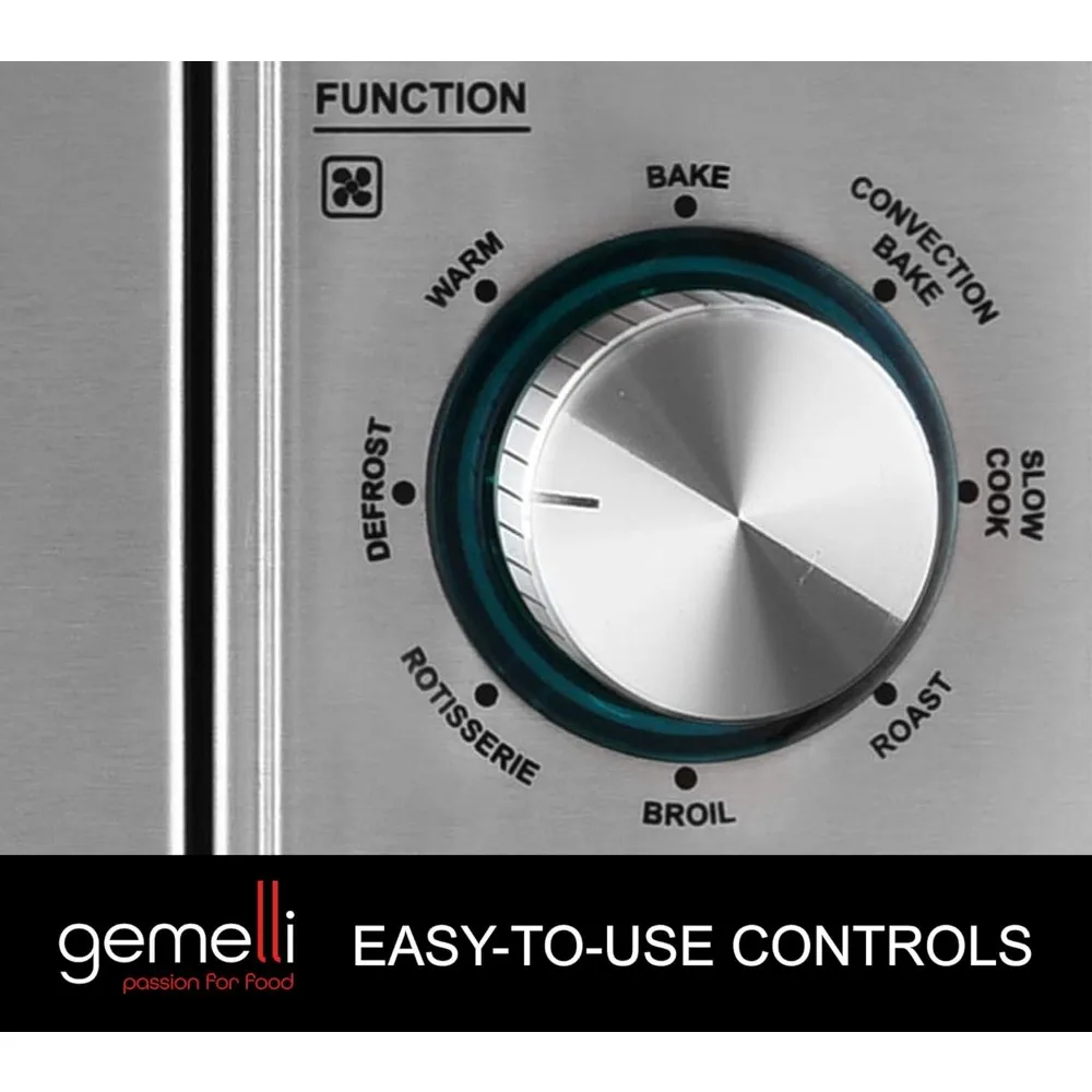 Stainless Steel Finish Professional Grade Convection Oven w/Built-In Rotisserie and Convenience/Pizza Drawer, Countertop Sized