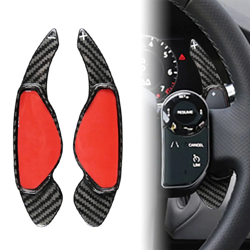 

2x Car Carbon Fiber Steering Wheel Paddle Shift Extension for Land Rover Discovery Range Rover Sport 2010-2016 & Evoque 2012-16