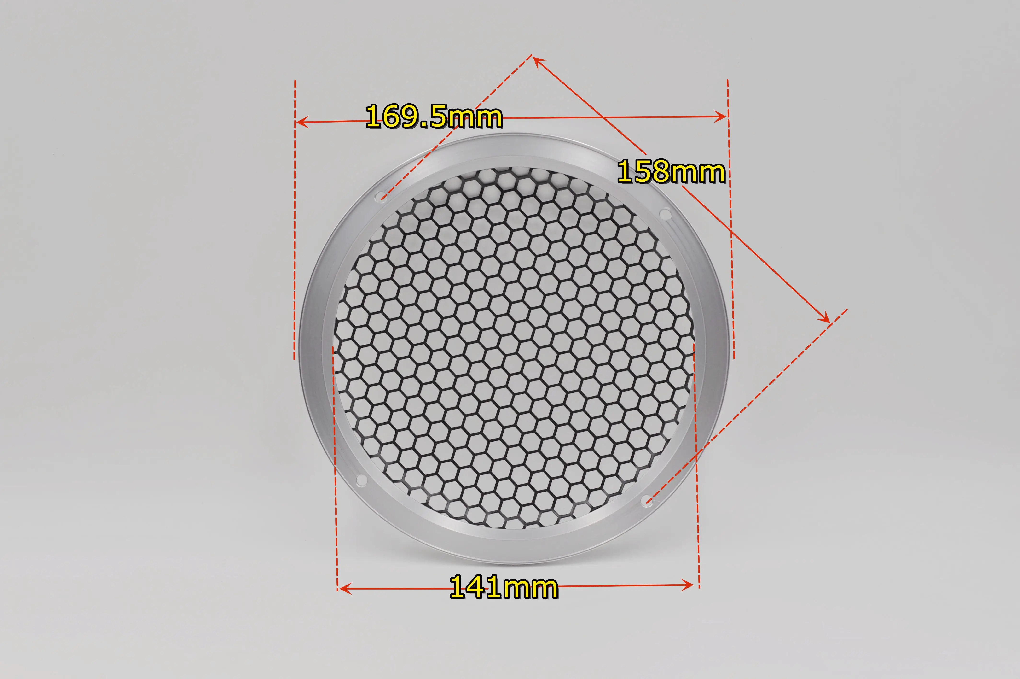 6/ 6.5-inch automotive stereo mezzanine speakers hexagonal mesh grille mesh cover Aluminum subwoofer mesh speaker Metal protec