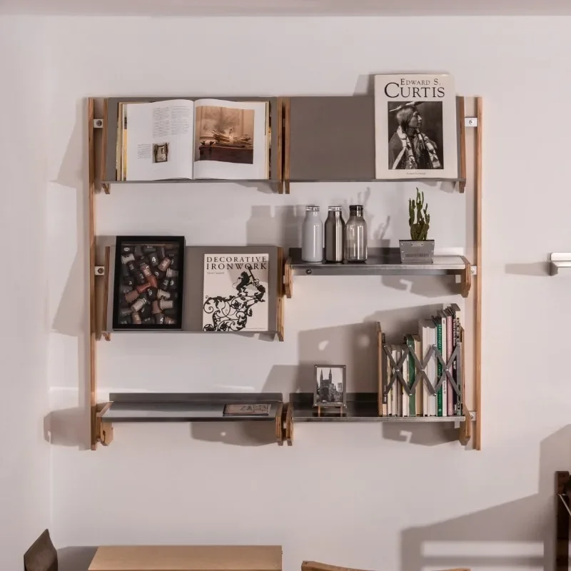 Wood metal appearance laminate bookshelf shelf durable and universal