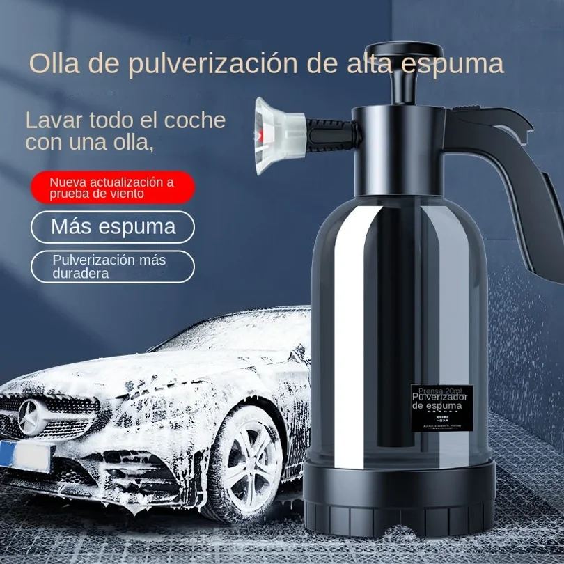 2L Hand Pump Foam Sprayer With 3 Types Of Nozzle Hand Pneumatic Foam Cannon Snow Foam Car Wash Spray Bottle Car Window Cleaning