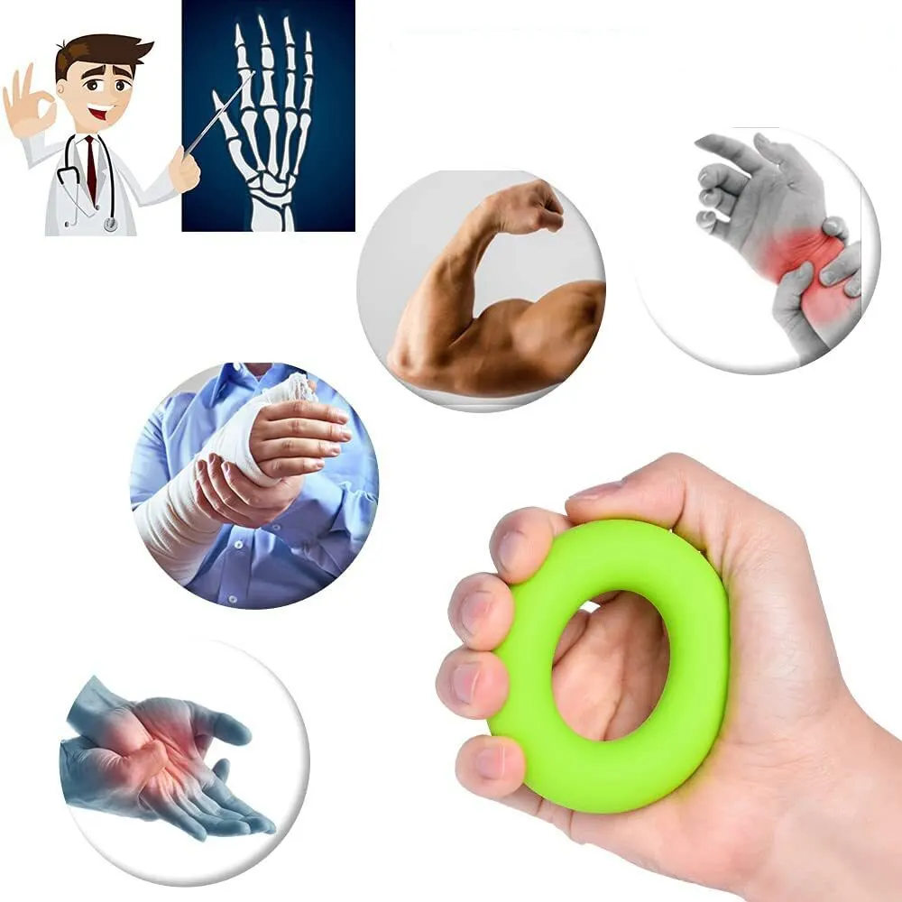 Silicone Grip Ring Expander Muscle Toning Grip Forearm Trainer Workout Gym Fitness