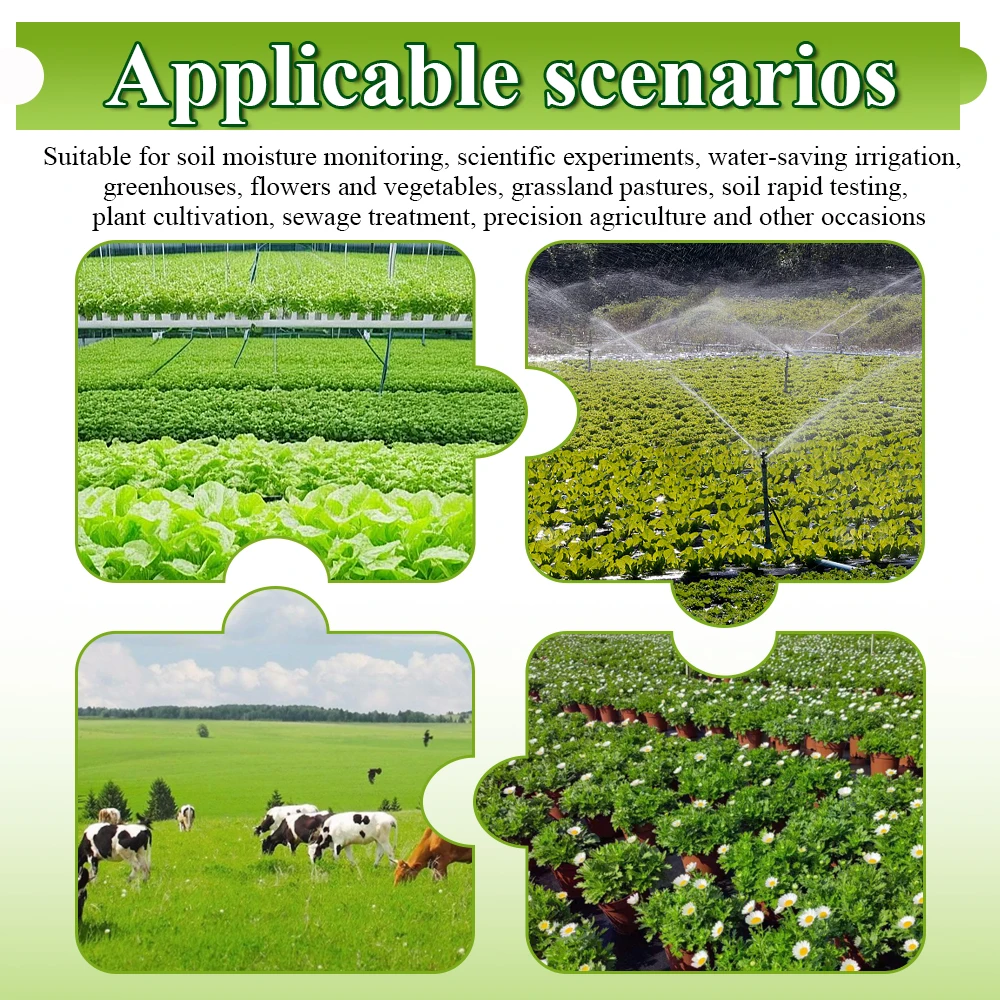 High Precision Soil Temperature Humidity Sensor Probe RS485 Output OEM 2M-12M Soil Moisture Detector Sensors IP68 Protection