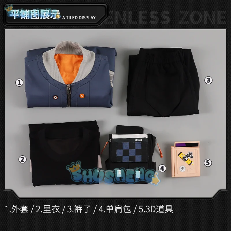 Zenless Zone Zero Wise Cosplay Costume Wig Game Uniform Headphone Props Stocking Cunning Hares Halloween Party for Man