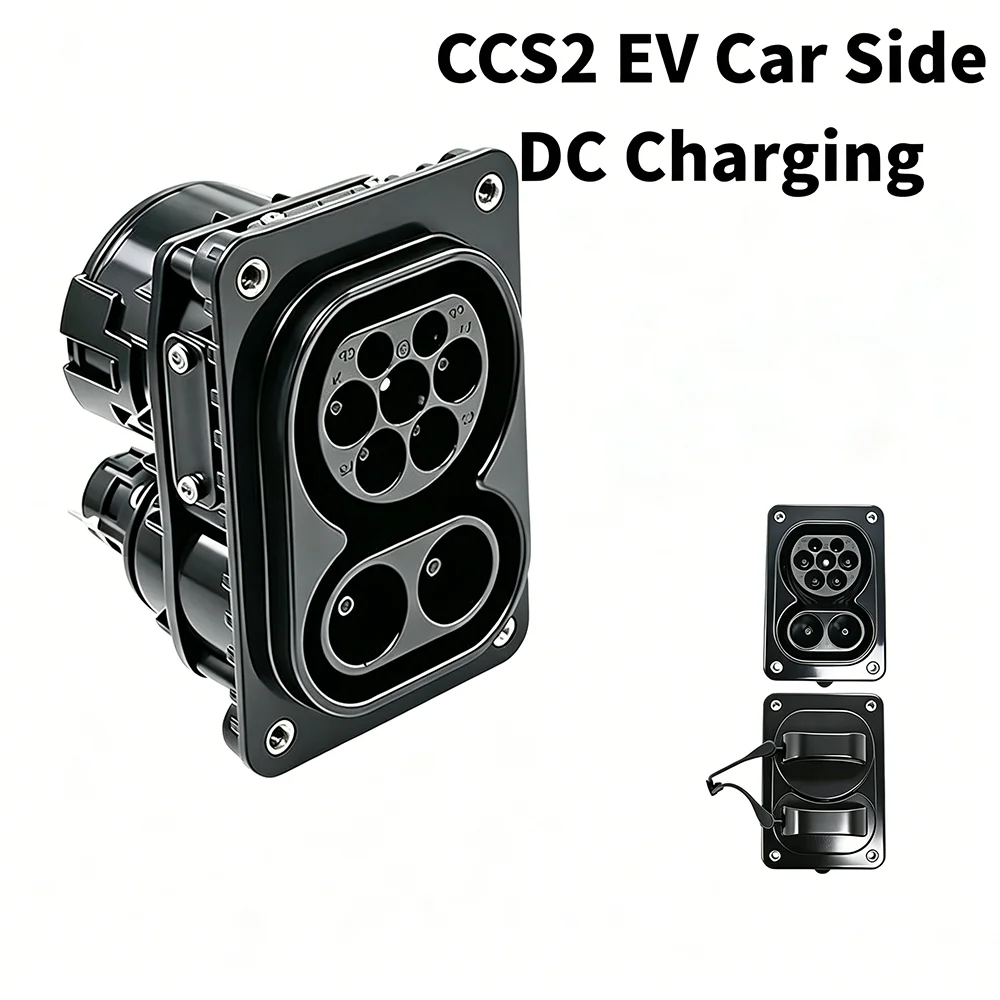 CCS2 Combo2 EV Vehicle‑Side Inlet Socket IEC62196‑3 AC DC  80A 120A 150A 200A 1000V DC AC EV DC Fast Charging Socket
