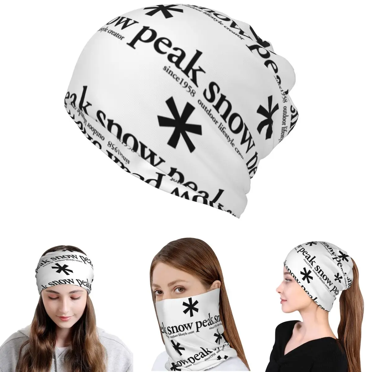 

L-Luxurious S-snow P-peak Bandana Neck Cover Wrap Scarf Warm Headwear Beanies Hat Unisex Adult Windproof