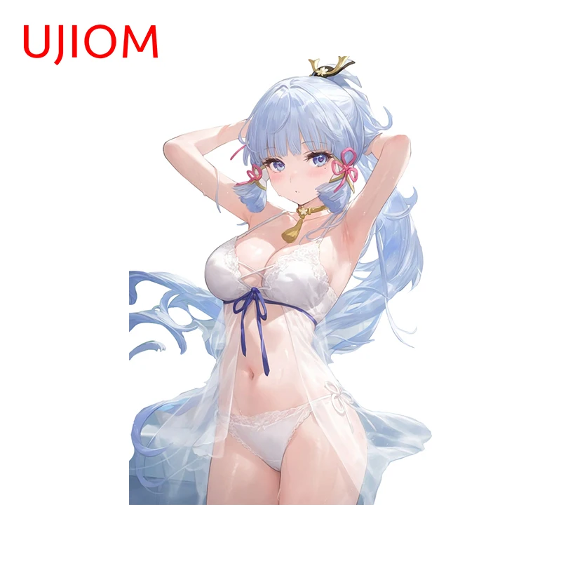 UJIOM 13cm X 8.8cm NSFW Ayaka Kamisato Genshin Impact Anime Girl 3D Wall Stickers Wardrobe Decal Personality Home Decor Murals