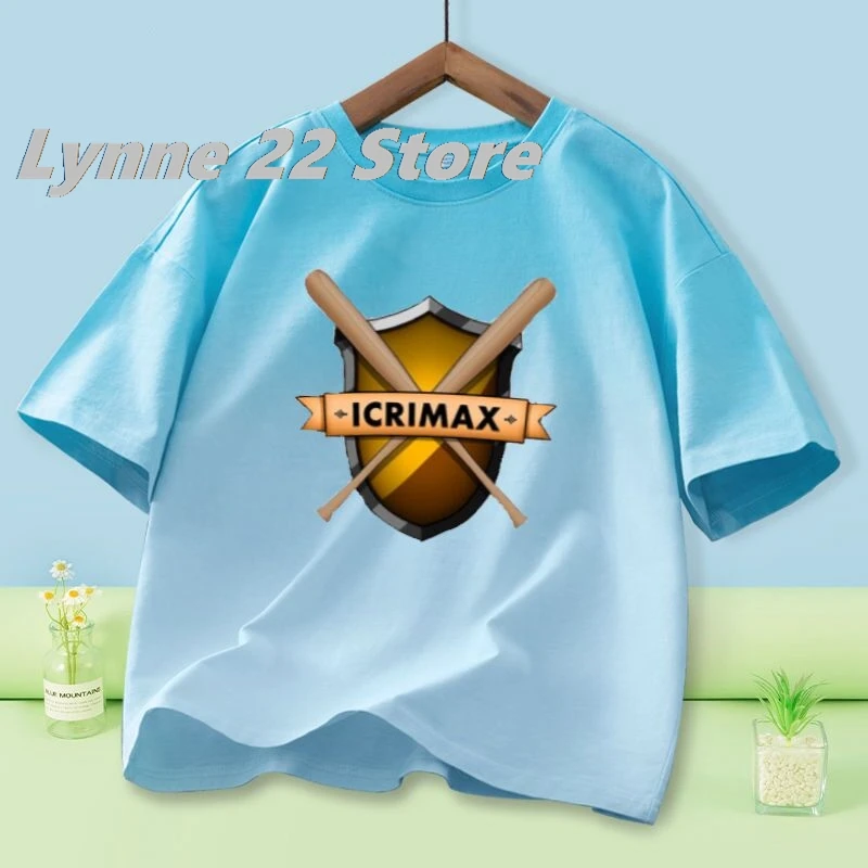 Burgerpommes Short sleeved Icrimax Paulberger T shirt cotton Tops Kids Anime Boys/girls cotton Tees Fashion Tops Casual Clothing