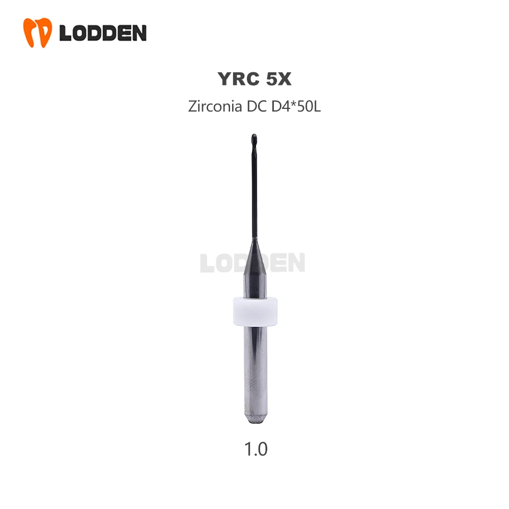 Yucera YRC-5X Dental Milling Burs Grinding Zirconia(DC)/PMMA(NC) D4 Shank 50mm Length 0.6/1.0/2.0MM Dental Grinding Tool