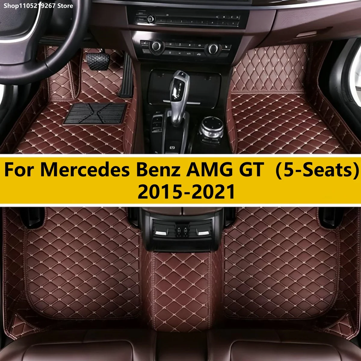 

5 Seats Custom Car Floor Mat Fit for Mercedes Benz AMG GT 2015 2016 2017 2018 2019 2020 2021 Carpets Rugs Foot Pads Accessories