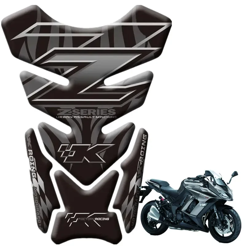 For KAWASAKI Z250 Z300 Z400 Z650 Z750 Z800 Z1000 Z900 Motorbike Tank Pad Protector 3D Gel Sticker Decal - 3