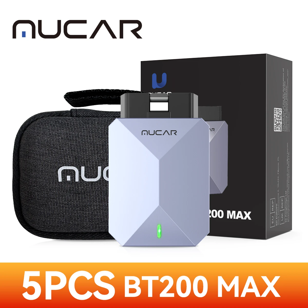 MUCAR BT200 MAX Levenslang Gratis AI Auto Diagnostisch Hulpmiddel CANFD Alle Systeemdiagnose scanner 15 Reset Bidirectionele OBD2 Code Reader