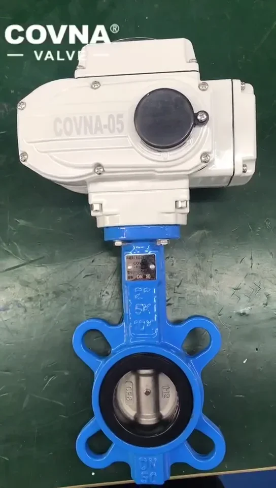 4-20ma Water Flow Control Cast Iron 2/3/4/6/8/10/12/24 inch Wafer Type Electric Motorized Actuator Butterfly Valve